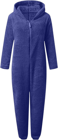Sherpa Fuzzy Onesie with Hood - CozyCat-Olive green-S-State of Style