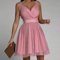 Shimmering Sequin Party Dress - Seraphina-Pink-XS-State of Style