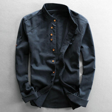 Shinobi | Samurai Katana Shirt for Men-Navy Blue-M-State of Style