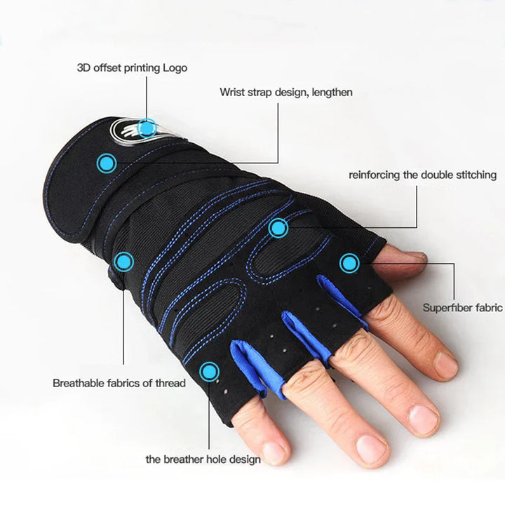 Shock-resistant and Supportive Gym Gloves - FitFlex-Black-S-State of Style