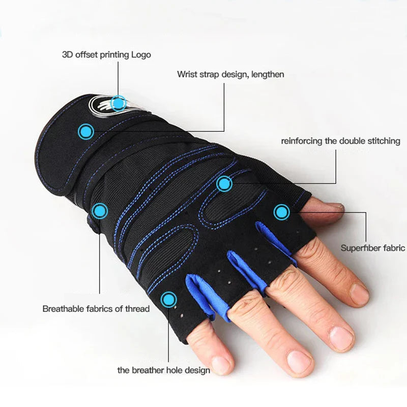 Shock-resistant and Supportive Gym Gloves - FitFlex-Black-S-State of Style