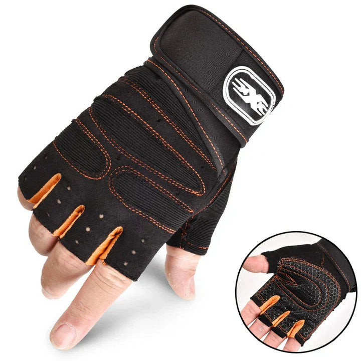 Shock-resistant and Supportive Gym Gloves - FitFlex-Orange-S-State of Style