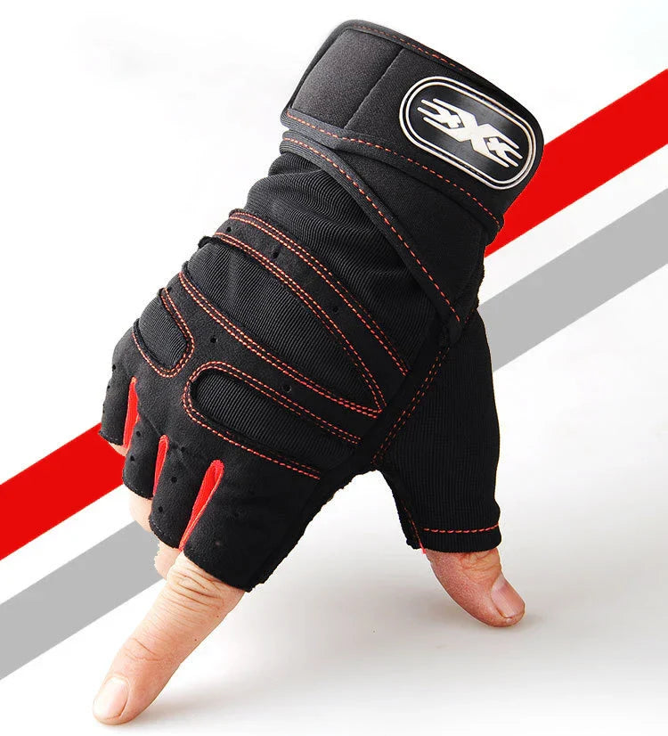 Shock-Resistant & Supportive Gym Gloves – FitFlex-Red-S-State of Style
