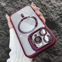 Shockproof Magnetic Phone Case with Glass Lens Guard & Stand