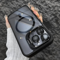 Shockproof Magnetic Phone Case with Glass Lens Guard & Stand