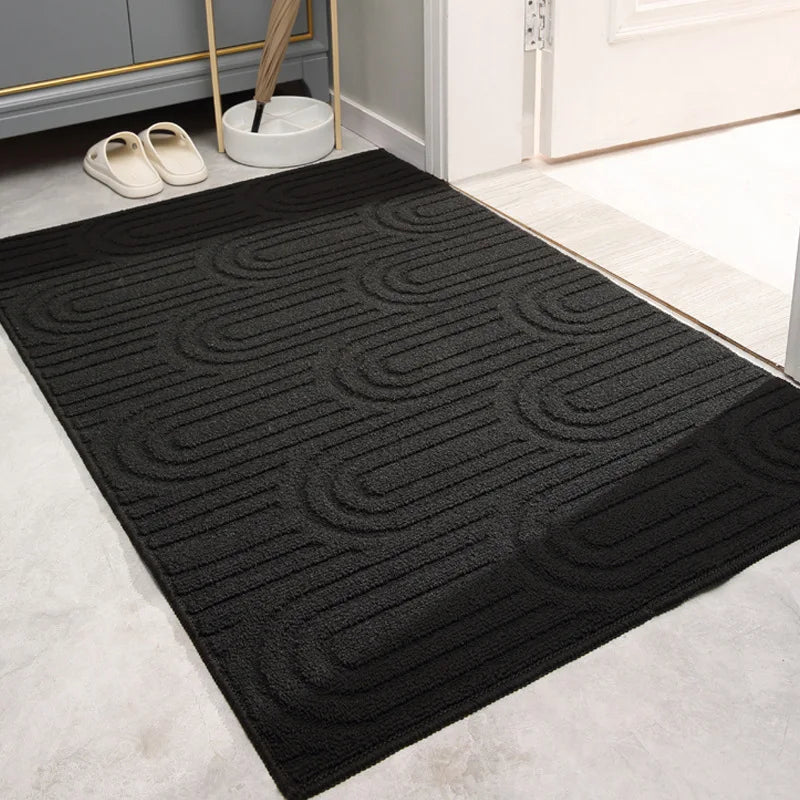 Shoe Scraper Doormat with Moroccan Design - Kasbana-Black 01-50cm x 80cm-State of Style