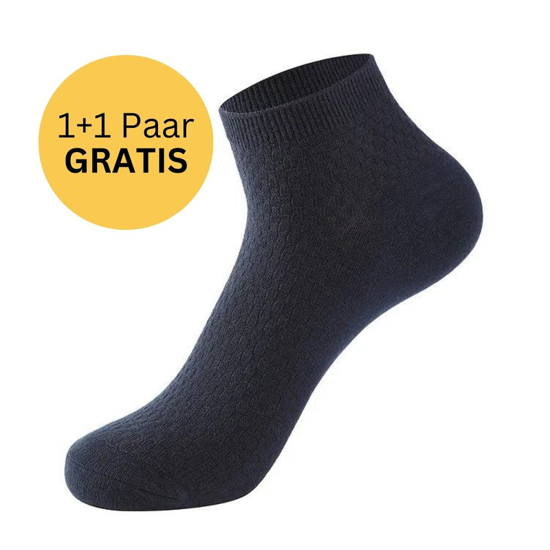 Short Bamboo Socks - BambooFeet-1 Pair (+1 Free)-Dark Blue-38-41-State of Style