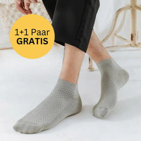 Short Bamboo Socks - BambooFeet-1 Pair (+1 Free)-Grey-38-41-State of Style