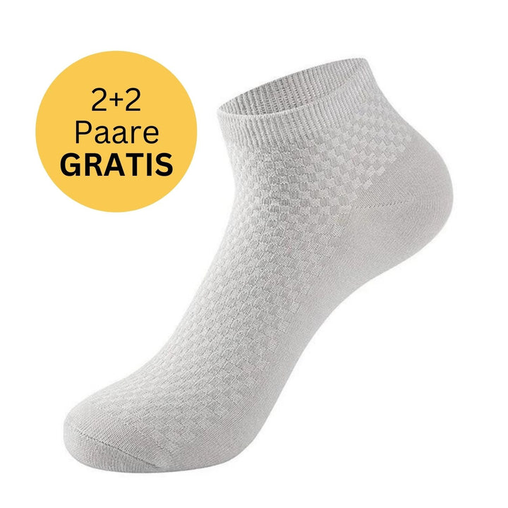 Short Bamboo Socks - BambooFeet-2 Pairs (+2 Free)-Grey-38-41-State of Style