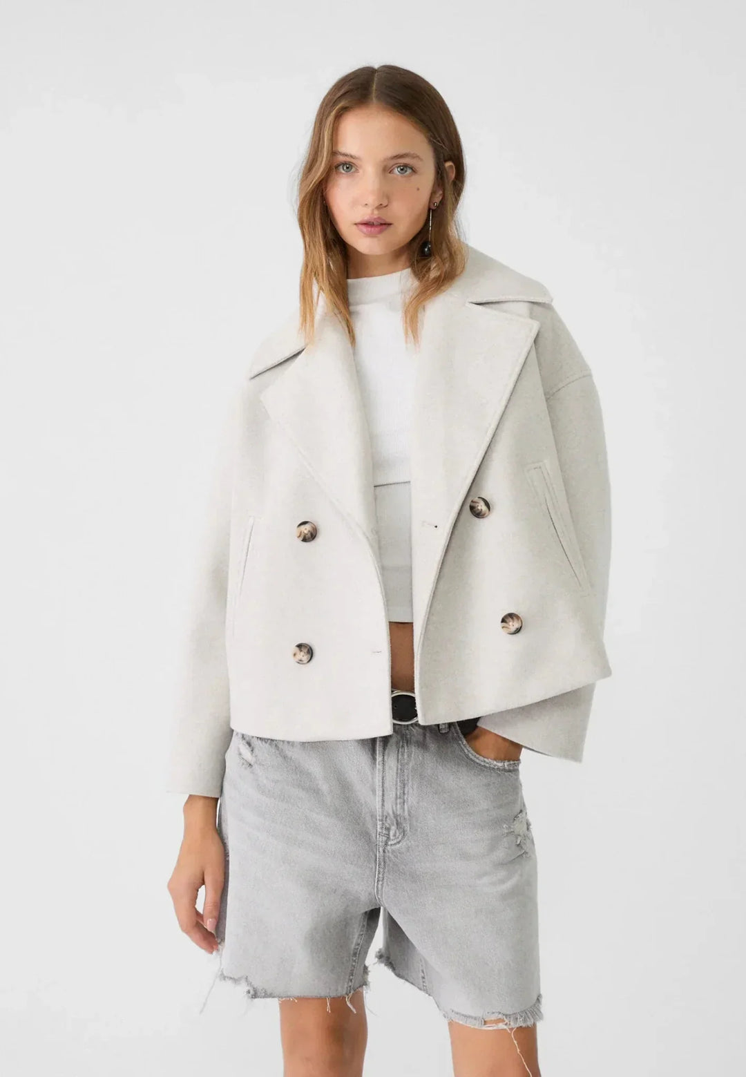 Autumn short jacket in double-breasted style – Clara