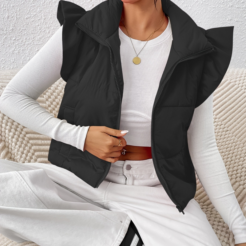 Short Padded Women's Gilet - Romy-Black-XS-State of Style