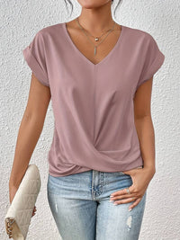 Short-Sleeved Women's T-Shirt – Romy-S-Pink-State of Style
