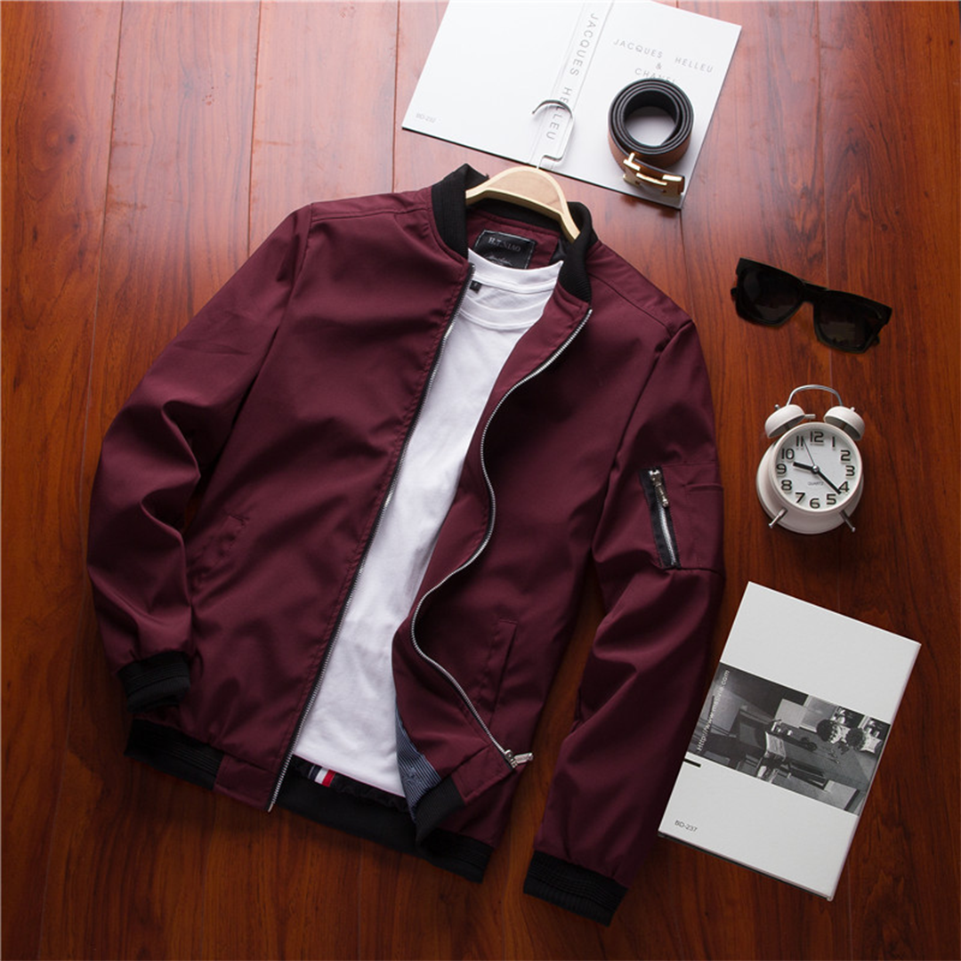Short Summer Jacket for Men - Orion-Olive green-M-State of Style