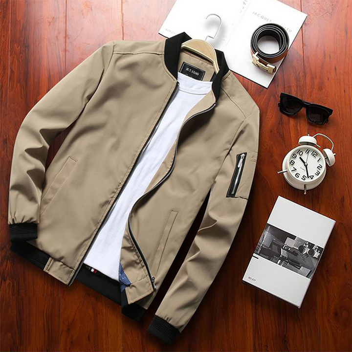 Short Summer Jacket for Men - Orion-Olive green-M-State of Style