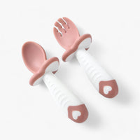 Silicone Cutlery Set for Little Ones - MiniMeal-Pink-State of Style
