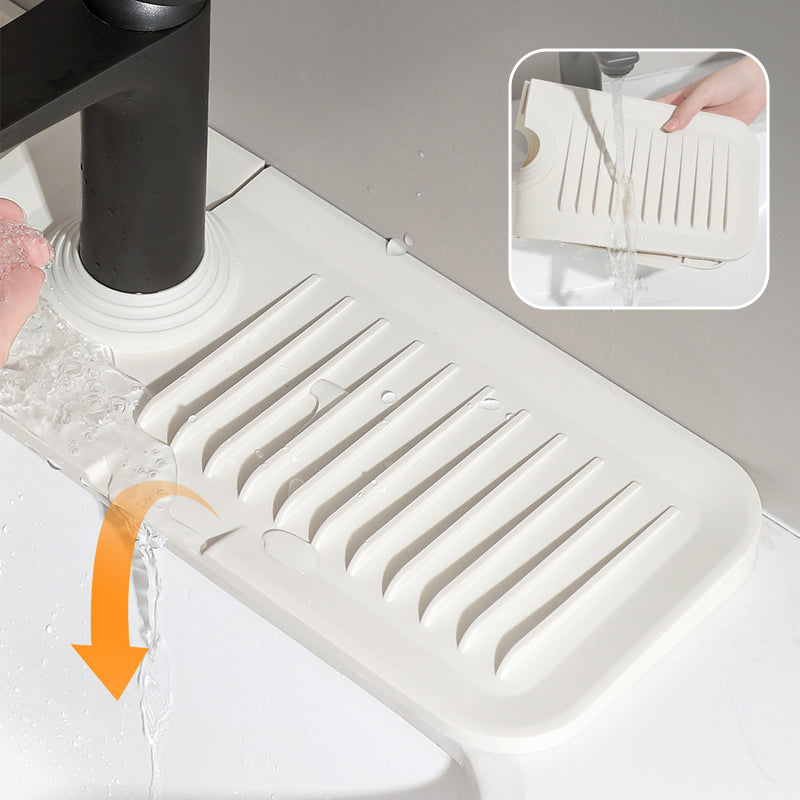Silicone Draining Mat with Self-Drainage – DripGuard-White-Small-State of Style