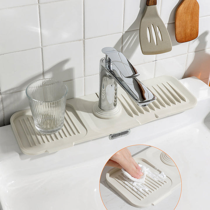 Silicone Draining Mat with Self-Drainage – DripGuard-White-Small-State of Style