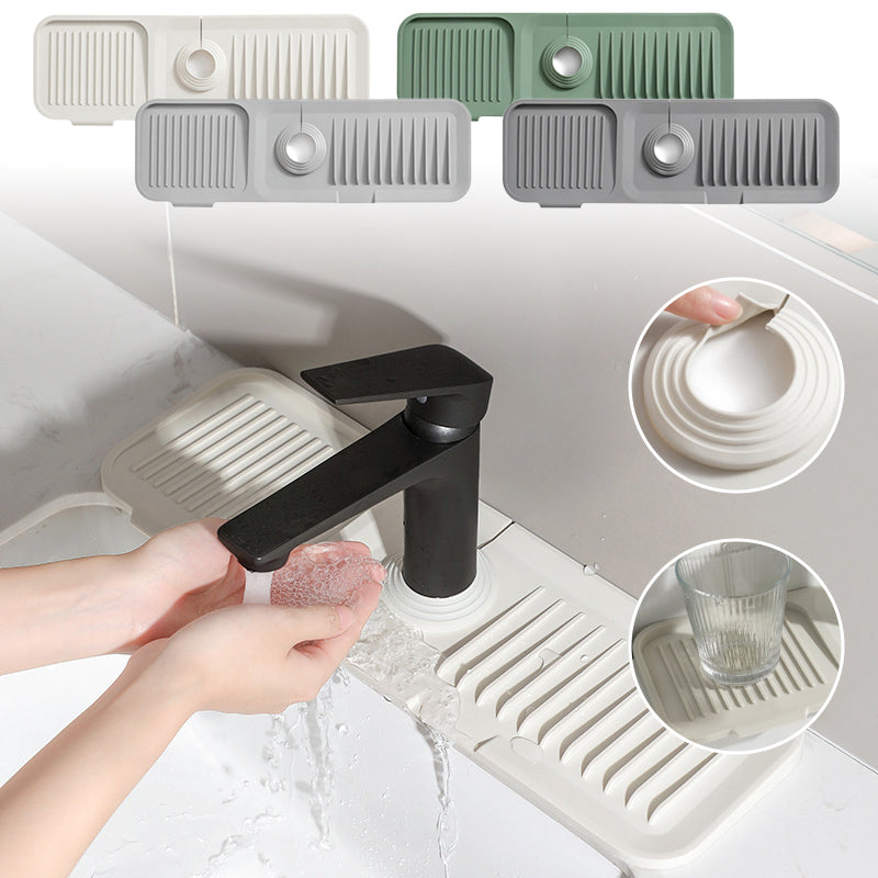 Silicone Draining Mat with Self-Drainage – DripGuard-White-Small-State of Style