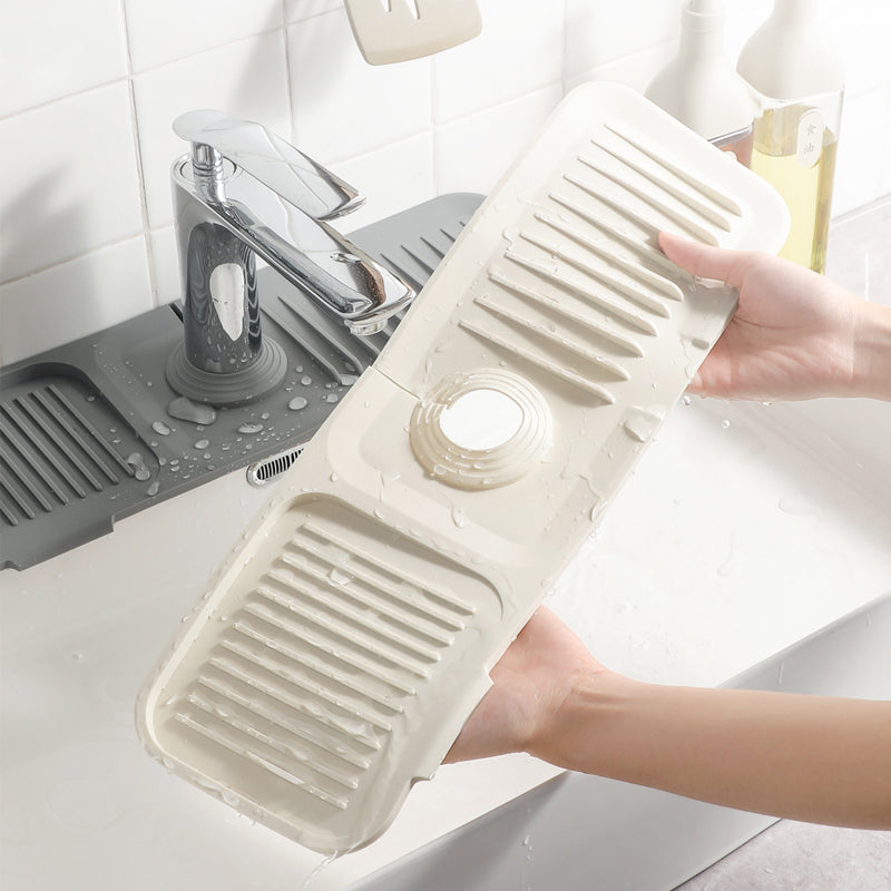 Silicone Draining Mat with Self-Drainage – DripGuard-White-Small-State of Style