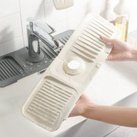 Silicone Draining Mat with Self-Drainage – DripGuard-White-Small-State of Style