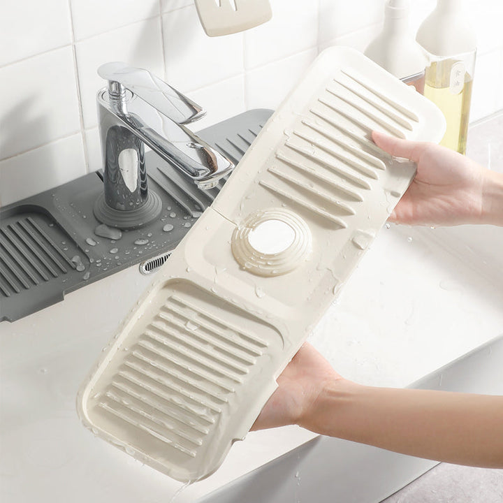 Silicone Draining Mat with Self-Drainage – DripGuard-White-Small-State of Style