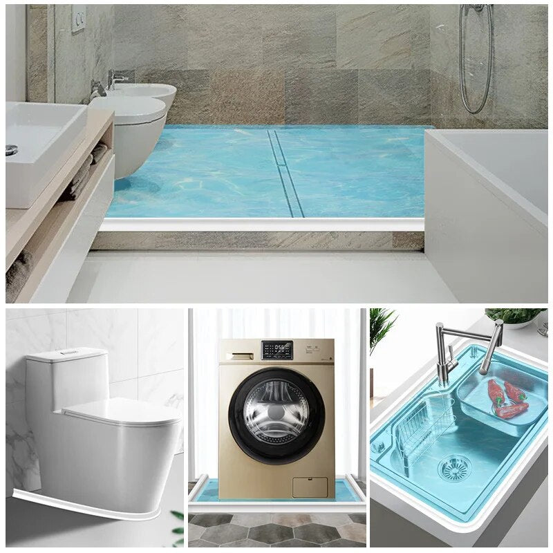 Silicone Shower Barrier - DryGuard-1 Metre-White-State of Style