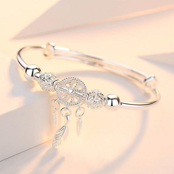 Silver Adjustable Dreamcatcher Bracelet - Aiyana-State of Style