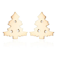 Silver Christmas Stud Earrings | Festive Women's Jewellery-CHRISTMAS TREE-GOLD-State of Style