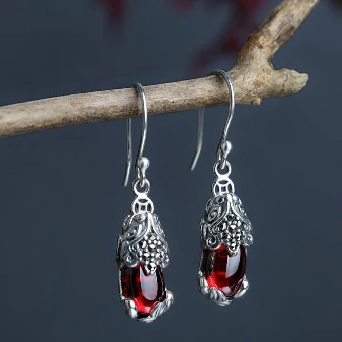 Silver Mythical Animal Earrings - Aelora-Red-State of Style