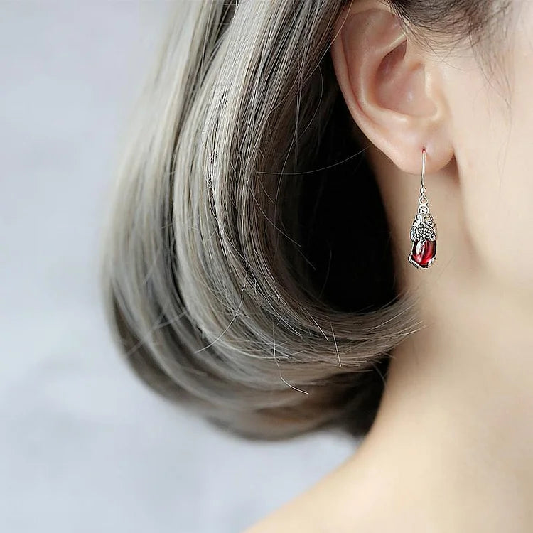 Silver Mythical Animal Earrings - Aelora-White-State of Style
