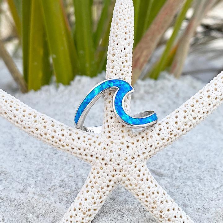 Silver Sea Wave Ring - Ondina-5-State of Style