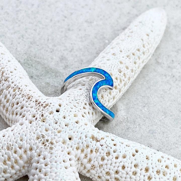 Silver Sea Wave Ring - Ondina-5-State of Style