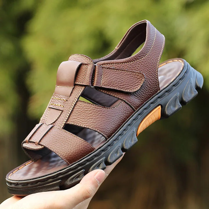 Simon - Orthopedische Zwarte Comfort Sandalen-Zwart-38-State of Style