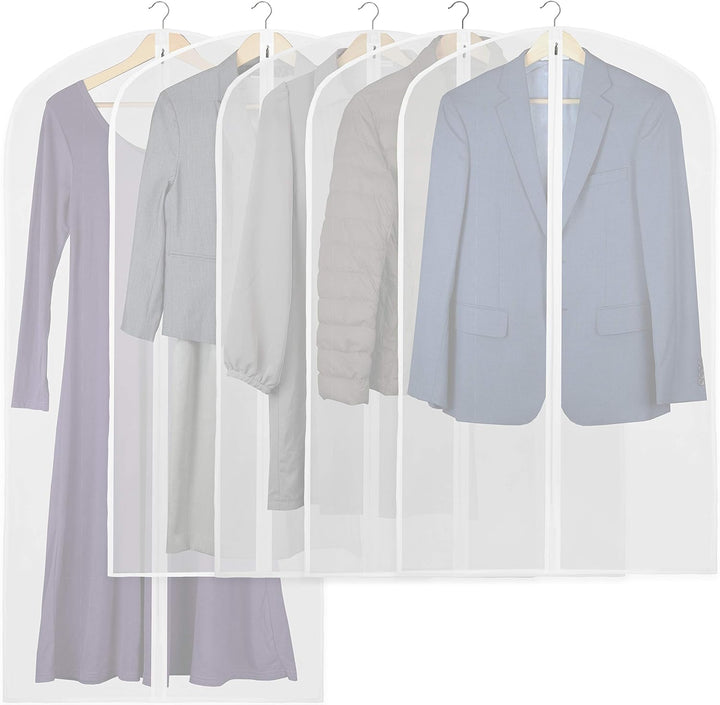 Clear Full-Length Garment Covers – 10-Pack Suit & Dress Storage Bags