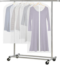 Clear Full-Length Garment Covers – 10-Pack Suit & Dress Storage Bags