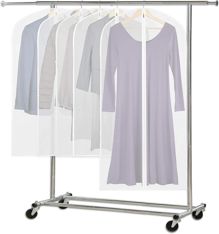 Clear Full-Length Garment Covers – 10-Pack Suit & Dress Storage Bags