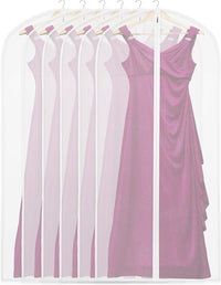 Clear Full-Length Garment Covers – 10-Pack Suit & Dress Storage Bags