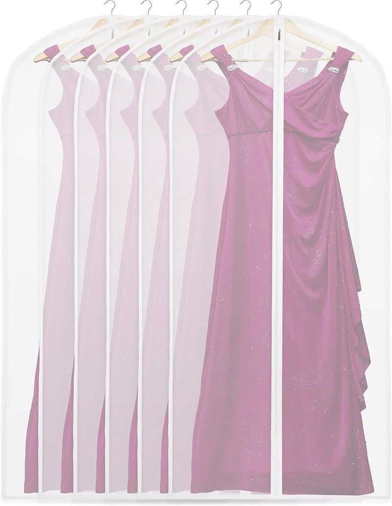 Clear Full-Length Garment Covers – 10-Pack Suit & Dress Storage Bags