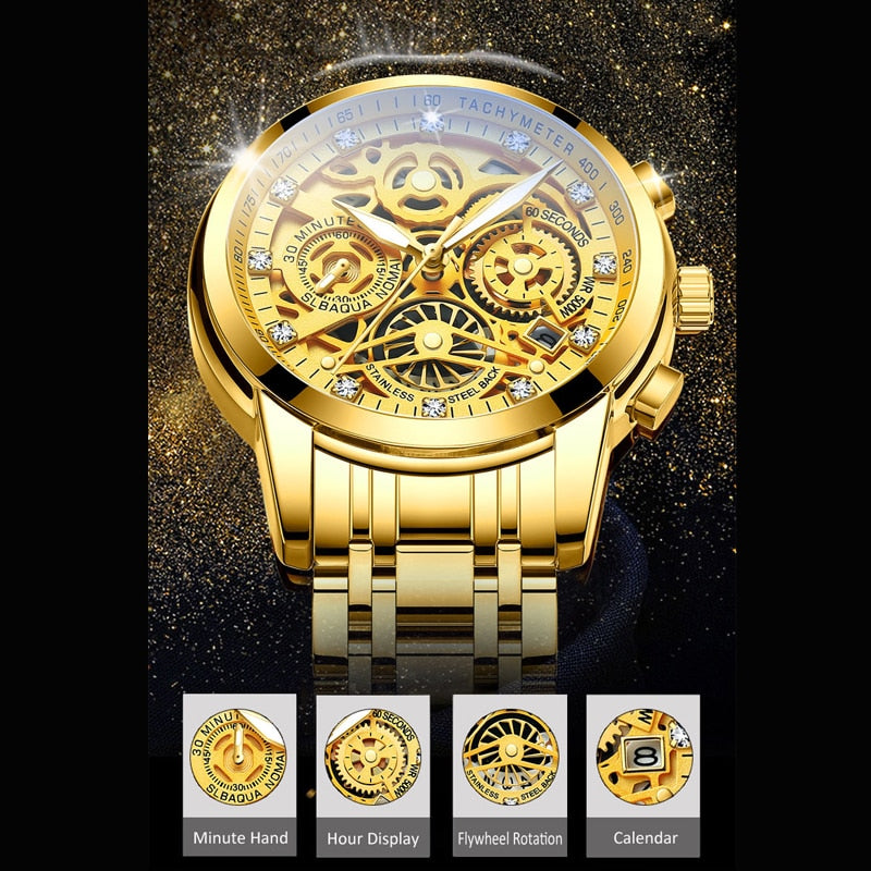 Skeleton Men's Watch - Eclipse-Silver-State of Style