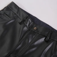 Skinny Fit Elastic Leather Pants for Men - Lars-Black-28-State of Style