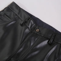Skinny Fit Elastic Leather Trousers for Men - Lars-Black-28-State of Style