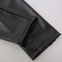 Skinny Fit Elastic Leather Trousers for Men - Lars-Black-28-State of Style