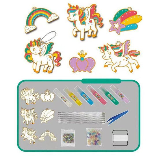 Creative craft kit for children – make your own sparkly hanging decorations