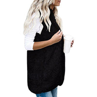 Sleeveless Knit Cardigan with Plush Hood-Cream-S-State of Style
