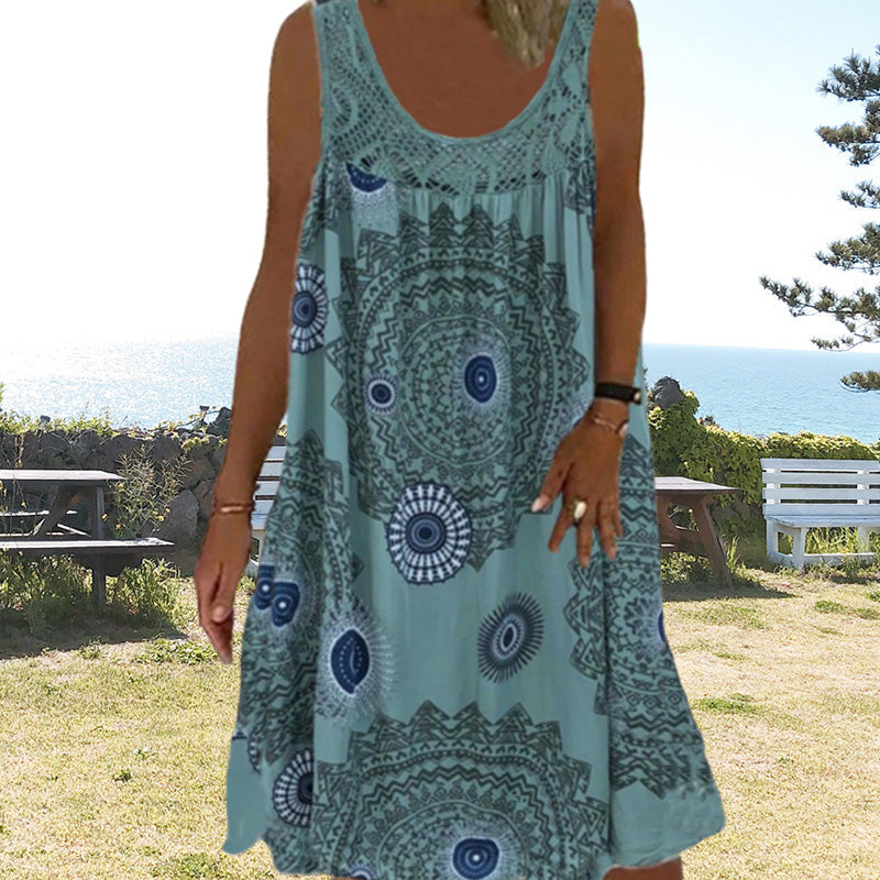 Sleeveless Summer Dress – Miranda | Airy & Comfortable-Olive green-S-State of Style