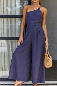 Sleeveless Women's Jumpsuit with Relaxed Fit – Mireille-Dark blue-S-State of Style