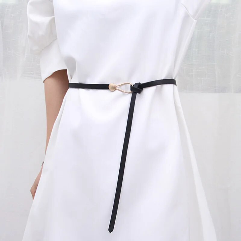 Slim Adjustable Dress Belt | Elegant & Versatile-Black-1-State of Style