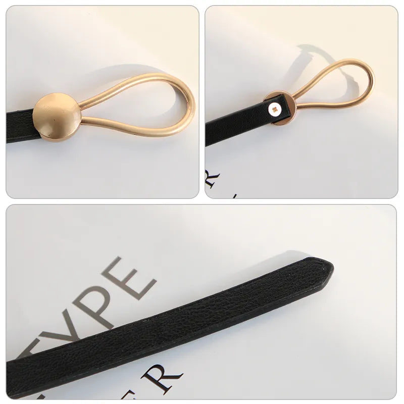 Slim Adjustable Dress Belt | Elegant & Versatile-Black-1-State of Style