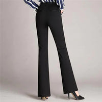 Slim Fit Flared High Waist Trousers – Mila-Black-S-State of Style