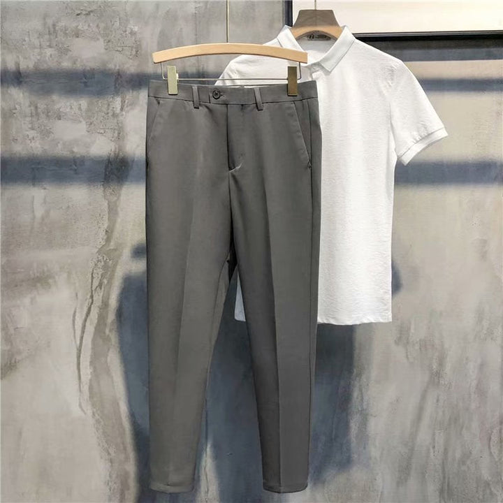 Slim Fit Formal Men's Trousers – Milan-Dark grey-28-State of Style